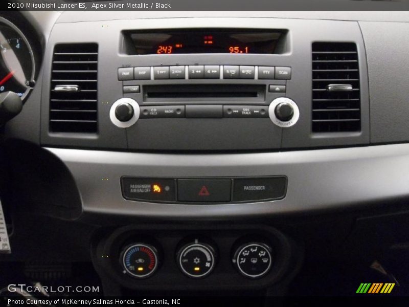 Apex Silver Metallic / Black 2010 Mitsubishi Lancer ES