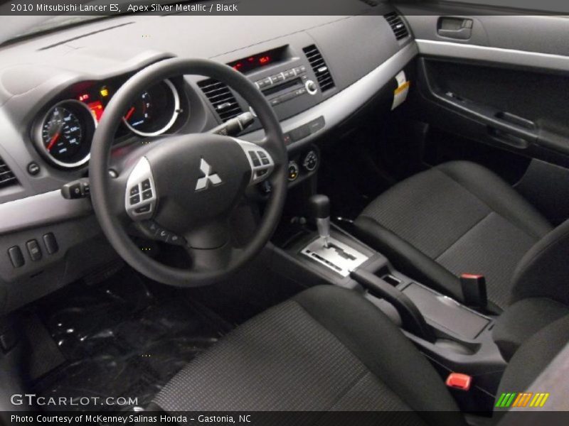 Apex Silver Metallic / Black 2010 Mitsubishi Lancer ES