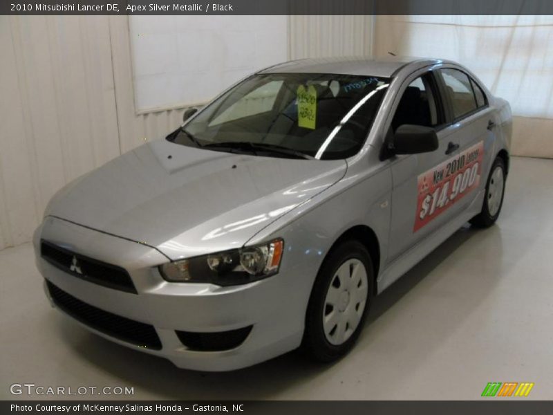Apex Silver Metallic / Black 2010 Mitsubishi Lancer DE
