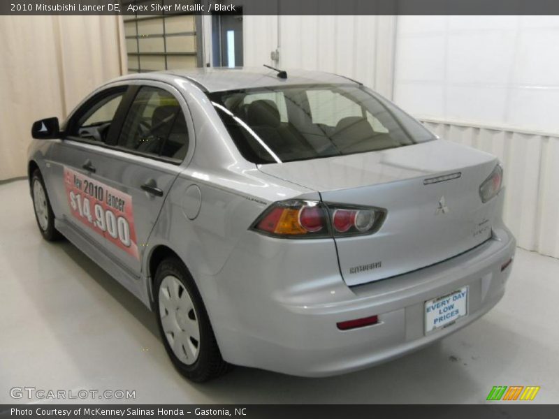 Apex Silver Metallic / Black 2010 Mitsubishi Lancer DE