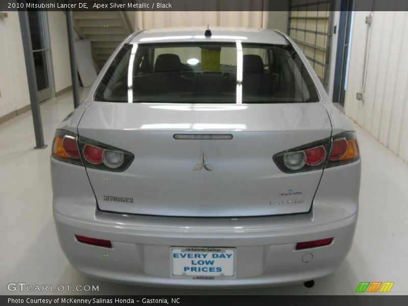 Apex Silver Metallic / Black 2010 Mitsubishi Lancer DE