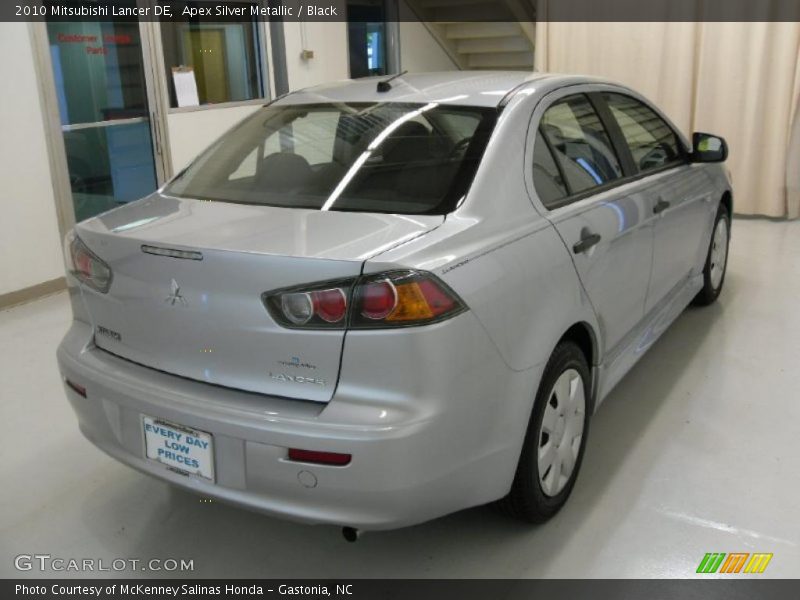 Apex Silver Metallic / Black 2010 Mitsubishi Lancer DE
