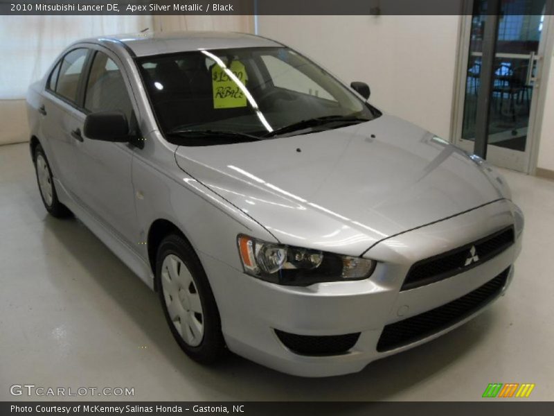 Apex Silver Metallic / Black 2010 Mitsubishi Lancer DE