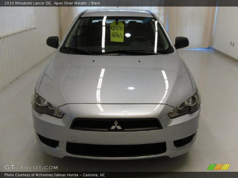 Apex Silver Metallic / Black 2010 Mitsubishi Lancer DE