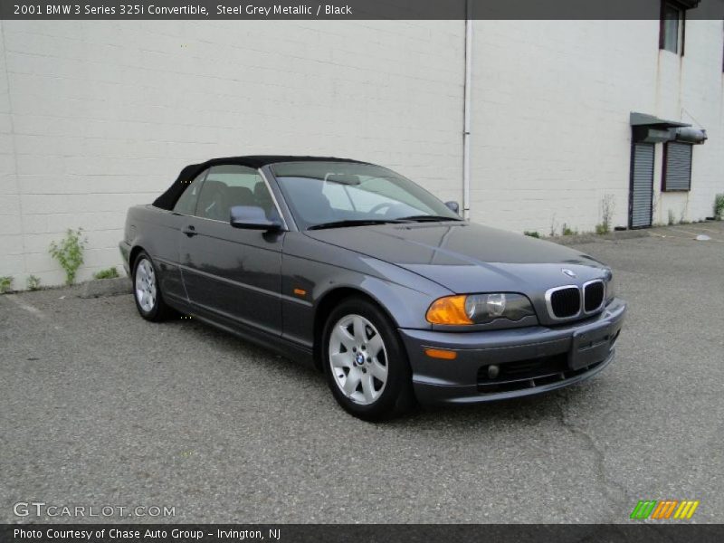 Steel Grey Metallic / Black 2001 BMW 3 Series 325i Convertible