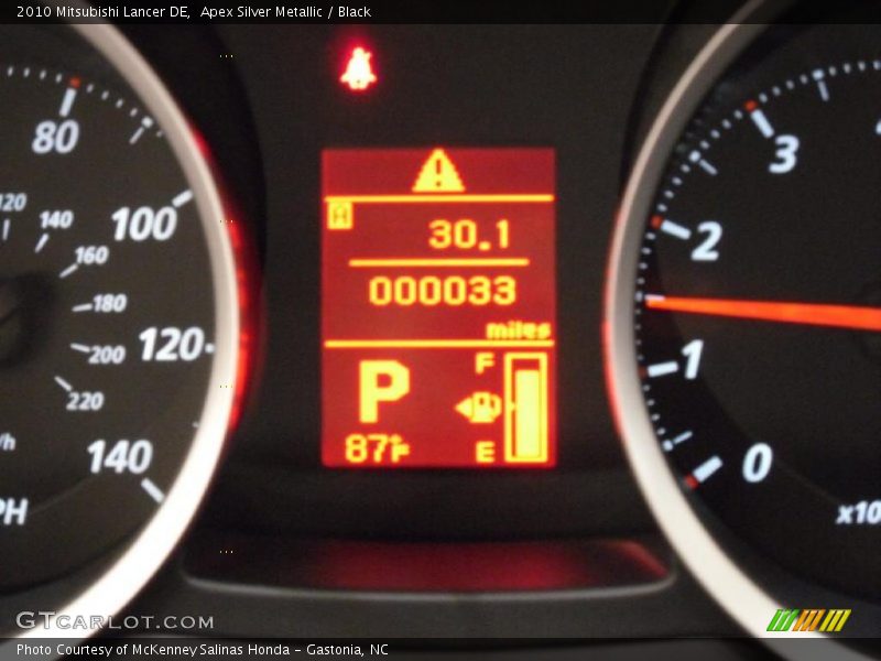 Apex Silver Metallic / Black 2010 Mitsubishi Lancer DE