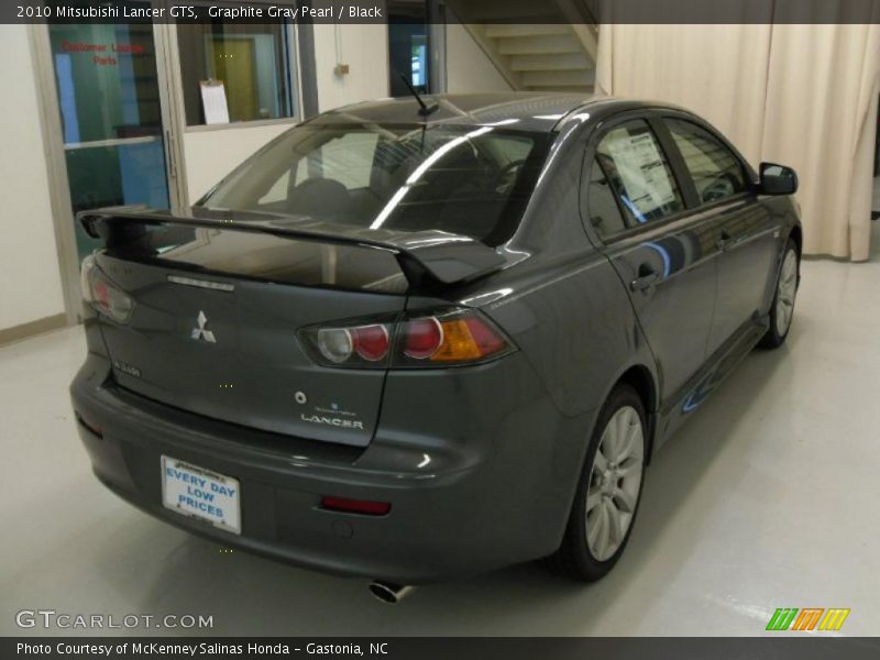 Graphite Gray Pearl / Black 2010 Mitsubishi Lancer GTS