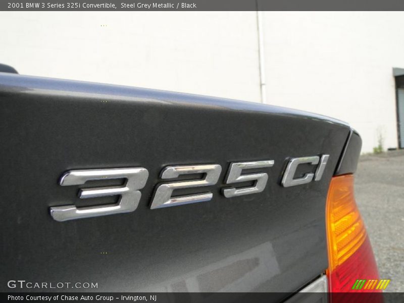 Steel Grey Metallic / Black 2001 BMW 3 Series 325i Convertible