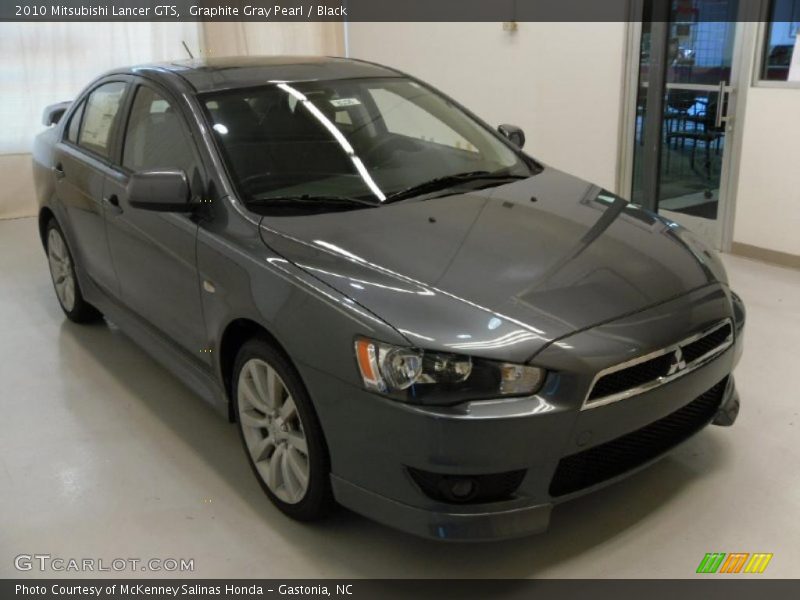 Graphite Gray Pearl / Black 2010 Mitsubishi Lancer GTS