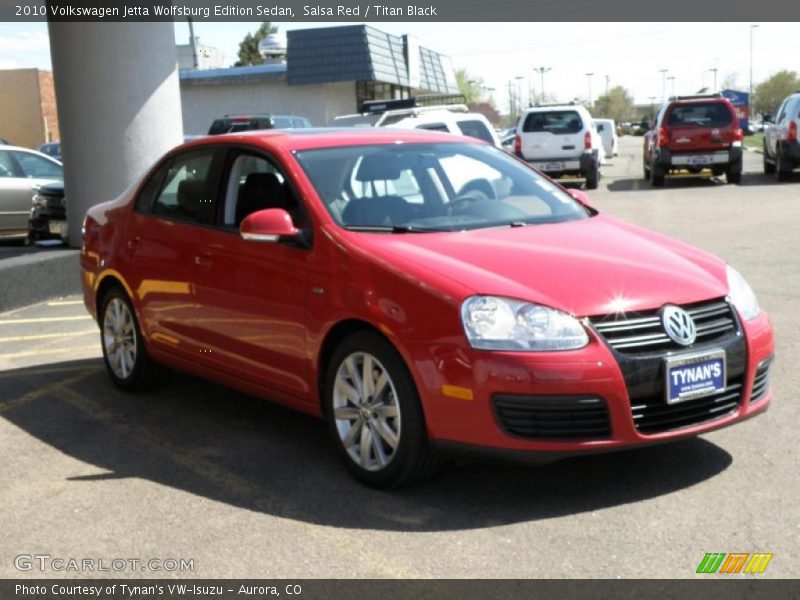 Salsa Red / Titan Black 2010 Volkswagen Jetta Wolfsburg Edition Sedan