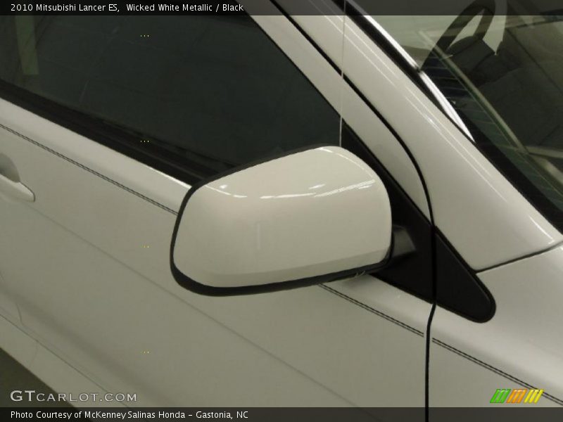 Wicked White Metallic / Black 2010 Mitsubishi Lancer ES