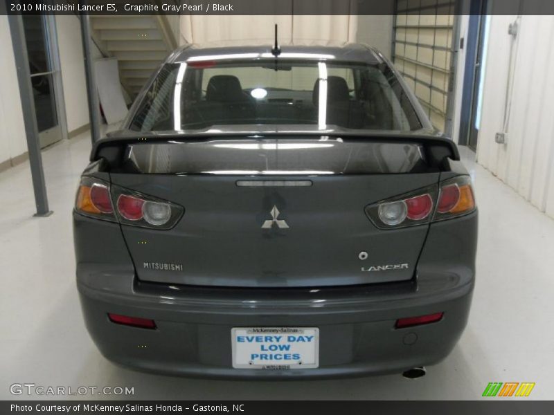 Graphite Gray Pearl / Black 2010 Mitsubishi Lancer ES