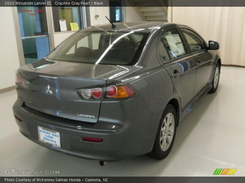 Graphite Gray Pearl / Black 2010 Mitsubishi Lancer ES