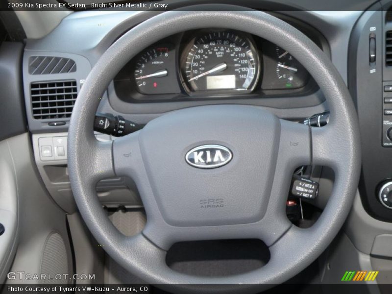 Bright Silver Metallic / Gray 2009 Kia Spectra EX Sedan