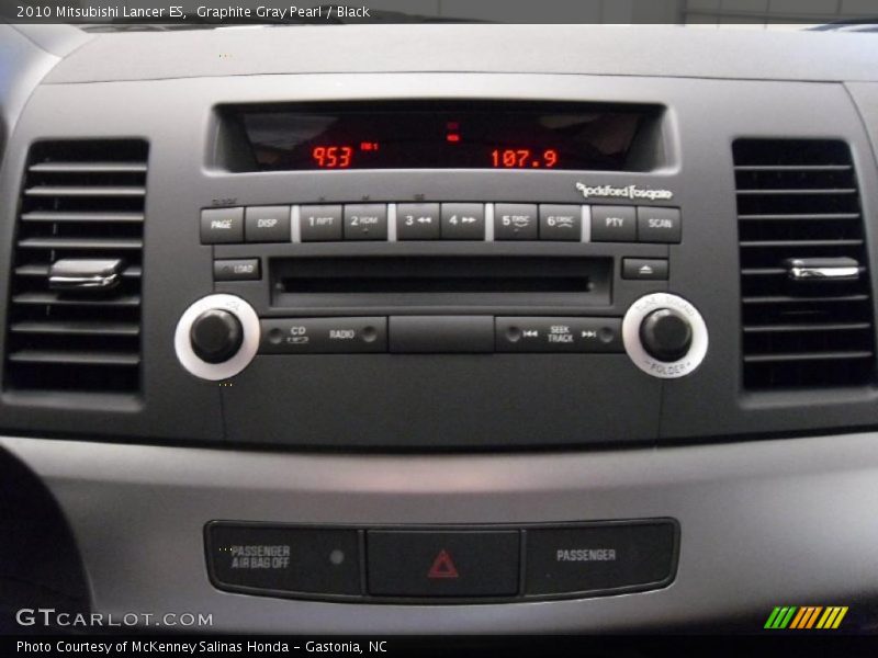 Graphite Gray Pearl / Black 2010 Mitsubishi Lancer ES