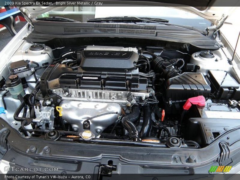 Bright Silver Metallic / Gray 2009 Kia Spectra EX Sedan