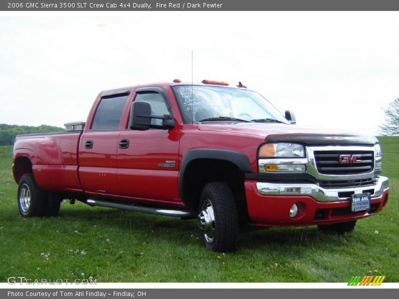 Fire Red / Dark Pewter 2006 GMC Sierra 3500 SLT Crew Cab 4x4 Dually