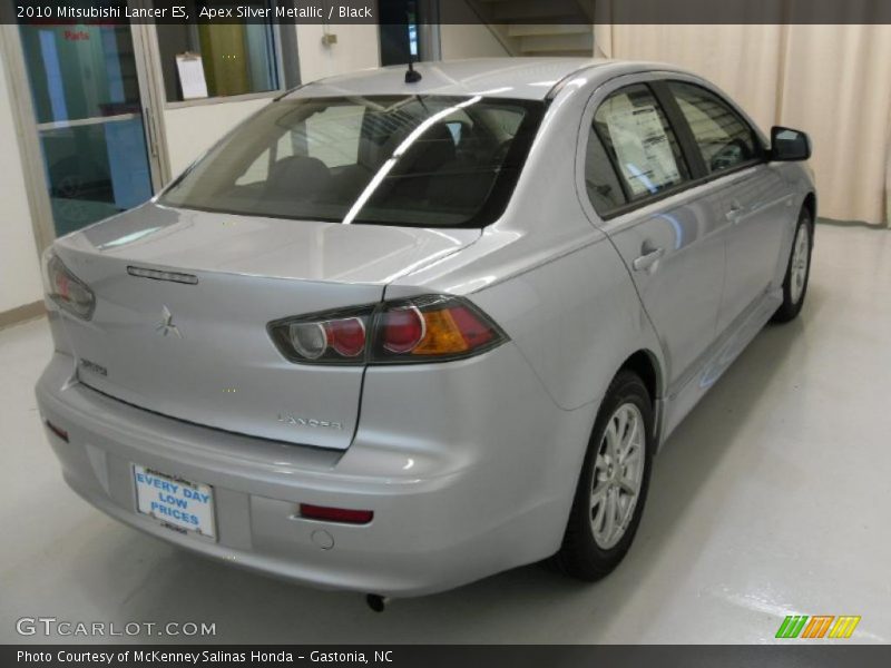 Apex Silver Metallic / Black 2010 Mitsubishi Lancer ES