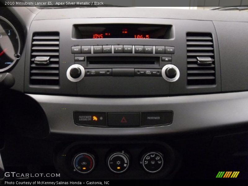 Apex Silver Metallic / Black 2010 Mitsubishi Lancer ES