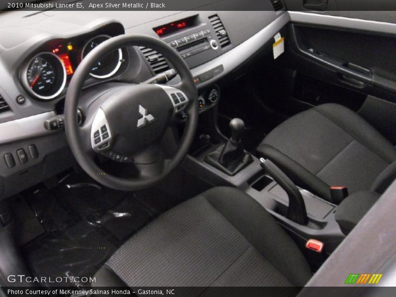 Apex Silver Metallic / Black 2010 Mitsubishi Lancer ES