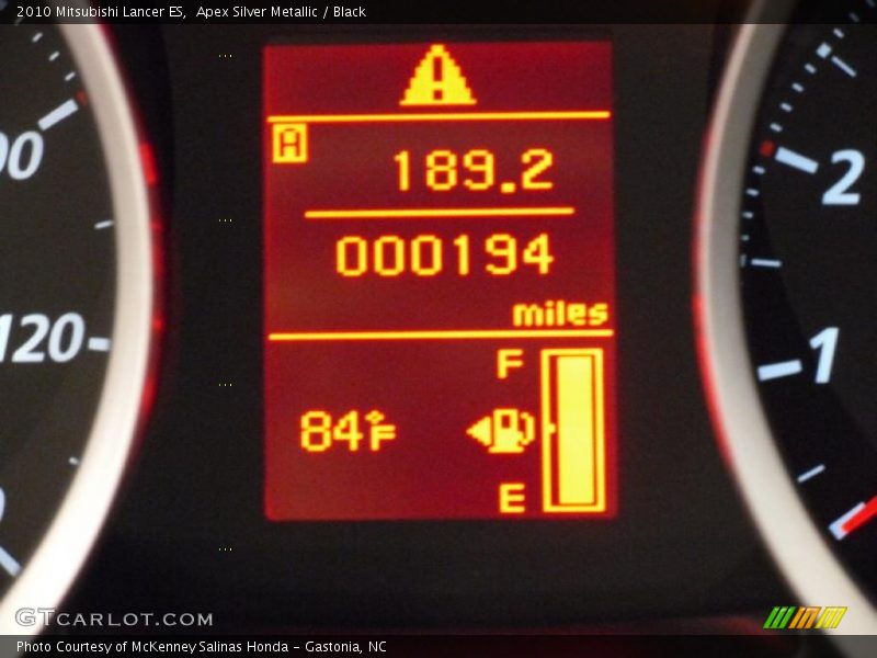 Apex Silver Metallic / Black 2010 Mitsubishi Lancer ES