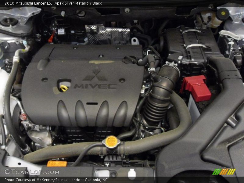 Apex Silver Metallic / Black 2010 Mitsubishi Lancer ES