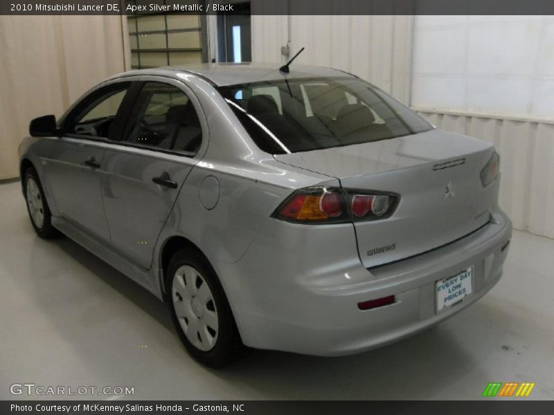 Apex Silver Metallic / Black 2010 Mitsubishi Lancer DE