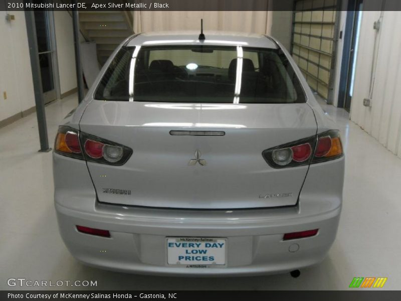 Apex Silver Metallic / Black 2010 Mitsubishi Lancer DE