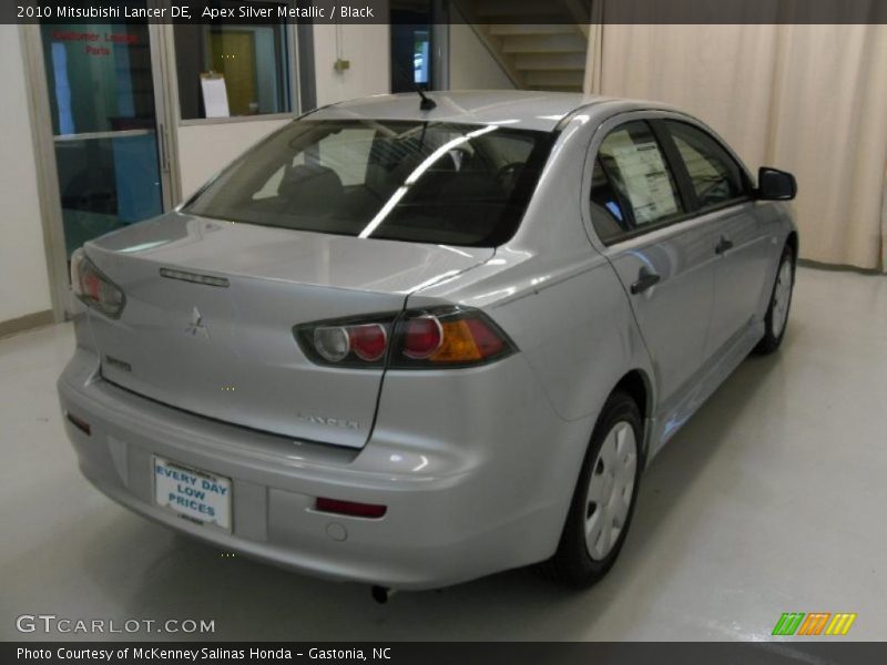 Apex Silver Metallic / Black 2010 Mitsubishi Lancer DE