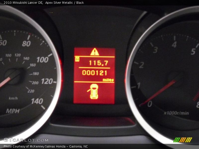 Apex Silver Metallic / Black 2010 Mitsubishi Lancer DE