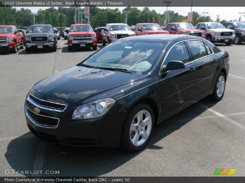 Black Granite Metallic / Titanium 2010 Chevrolet Malibu LS Sedan