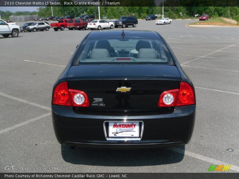 Black Granite Metallic / Titanium 2010 Chevrolet Malibu LS Sedan