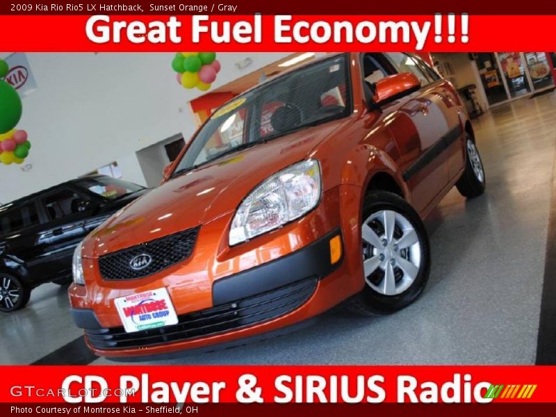 Sunset Orange / Gray 2009 Kia Rio Rio5 LX Hatchback
