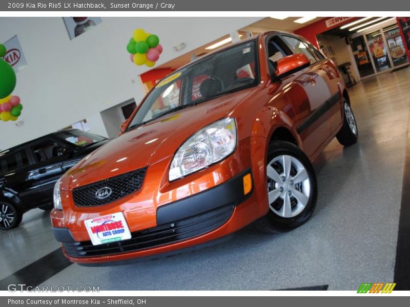 Sunset Orange / Gray 2009 Kia Rio Rio5 LX Hatchback