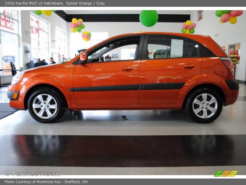 Sunset Orange / Gray 2009 Kia Rio Rio5 LX Hatchback