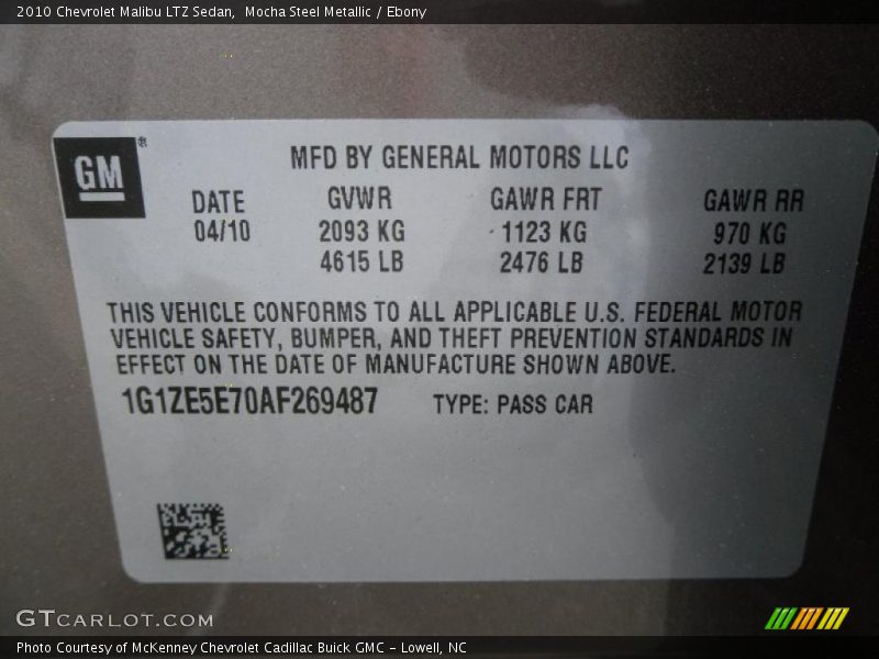 Mocha Steel Metallic / Ebony 2010 Chevrolet Malibu LTZ Sedan