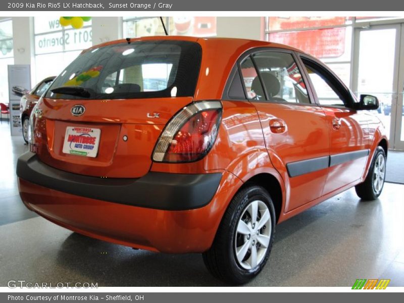 Sunset Orange / Gray 2009 Kia Rio Rio5 LX Hatchback