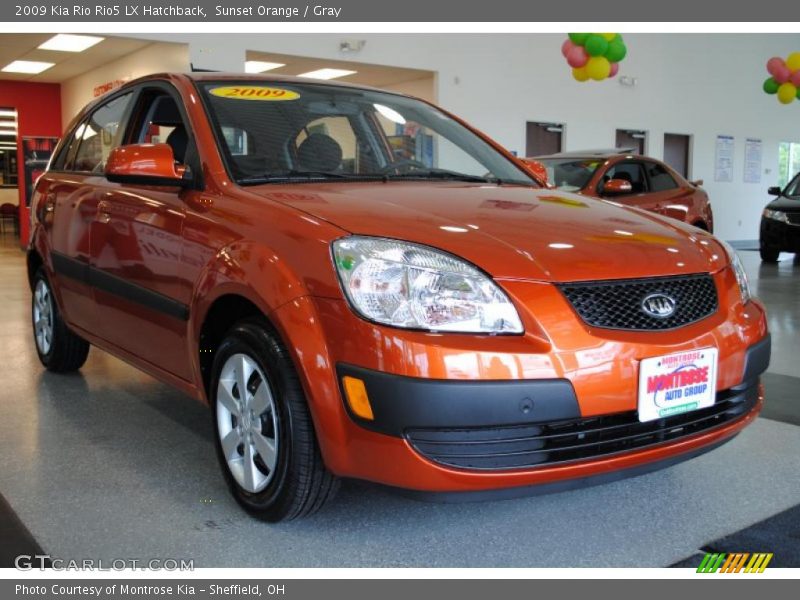 Sunset Orange / Gray 2009 Kia Rio Rio5 LX Hatchback
