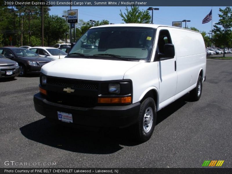 Summit White / Medium Pewter 2009 Chevrolet Express 2500 Extended Cargo Van