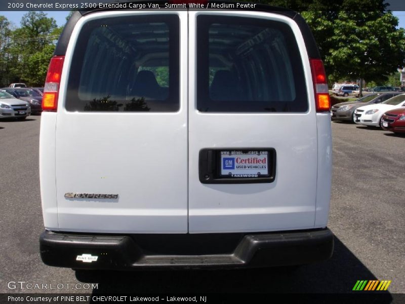 Summit White / Medium Pewter 2009 Chevrolet Express 2500 Extended Cargo Van