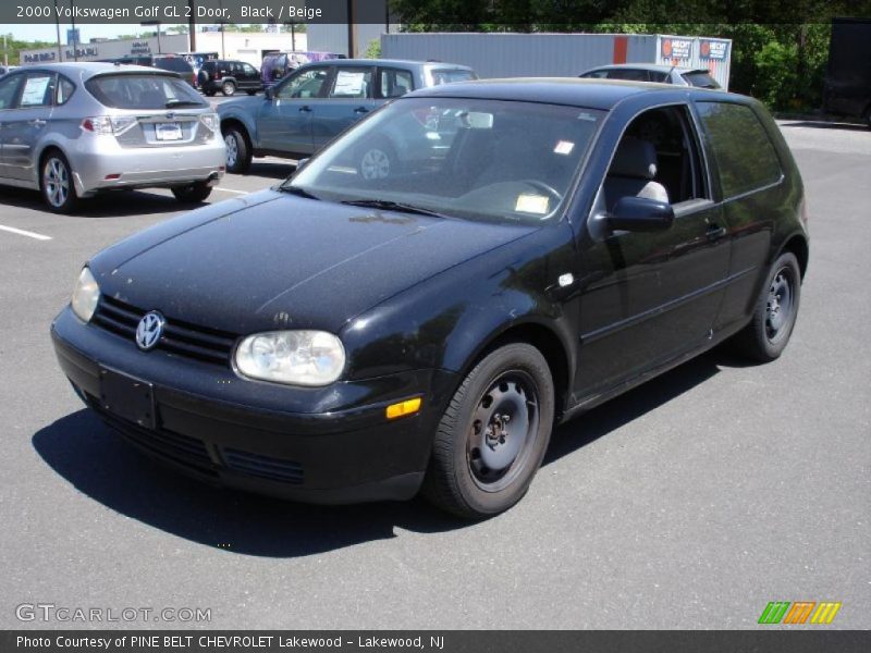 Black / Beige 2000 Volkswagen Golf GL 2 Door