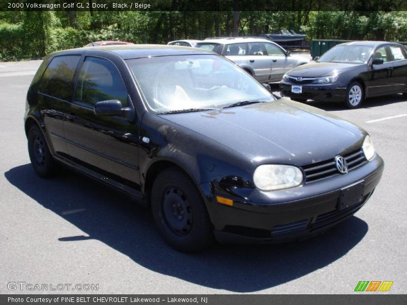 Black / Beige 2000 Volkswagen Golf GL 2 Door