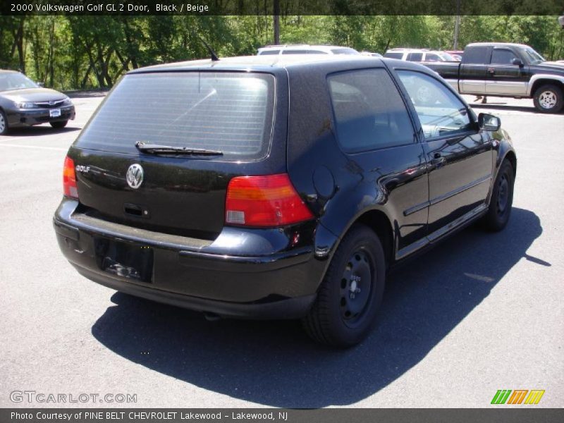 Black / Beige 2000 Volkswagen Golf GL 2 Door