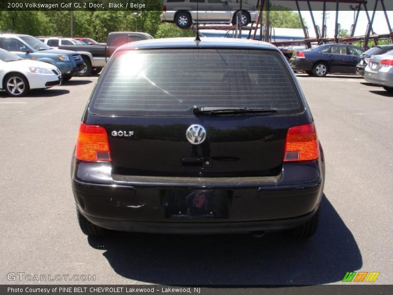 Black / Beige 2000 Volkswagen Golf GL 2 Door