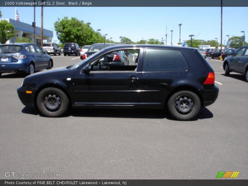 Black / Beige 2000 Volkswagen Golf GL 2 Door