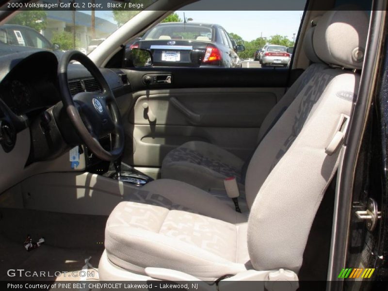 Black / Beige 2000 Volkswagen Golf GL 2 Door