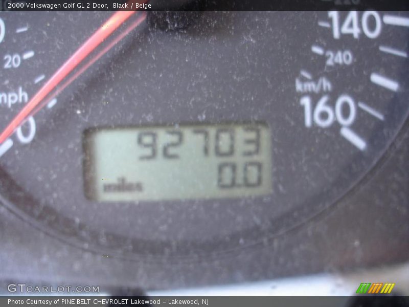 Black / Beige 2000 Volkswagen Golf GL 2 Door