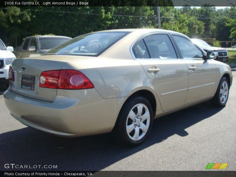 Light Almond Beige / Beige 2008 Kia Optima LX