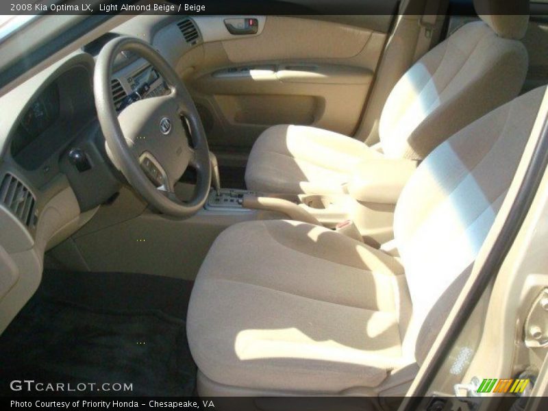 Light Almond Beige / Beige 2008 Kia Optima LX