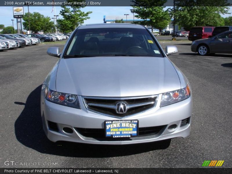 Alabaster Silver Metallic / Ebony 2008 Acura TSX Sedan